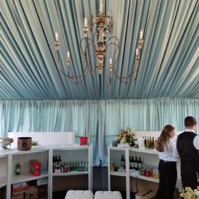 Drape_Satin Blue_Premier Tent Ceiling Full Coverage-Gable open End_Premier Blue Satin Before and After_003-min