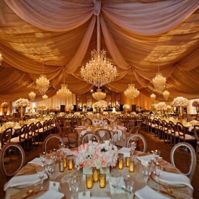 Swan Ball Full Ceiling and Chandeliers-min