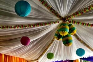 Quest Events Event Drapery Special Event Childrens Party Outdoor Scenic Design Decor Specialty Drape Ceiling Treatment Spheres Garage Cabana Canopy