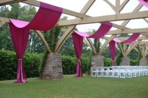 Quest Events Event Drapery Specialty Drape Ceiling Treatment Outdoor Wedding Ceremony Flat Creek Aarbor