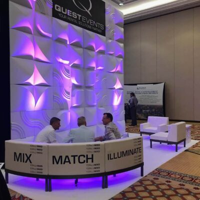 quest events mix match illuminate branded furniture rental totally mod sofa