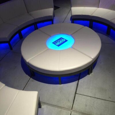totally mod bulls eye soft seating configuration branded illuminated rental quest events