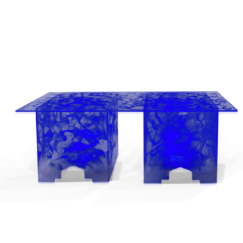 Acrylic Buffet Tables Quest Events Furniture Rental Totally Mod Illuminated Blue