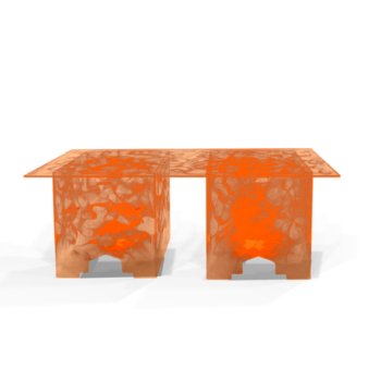 Acrylic Buffet Tables Quest Events Furniture Rental Totally Mod Illuminated Orange