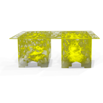 Acrylic Buffet Tables Quest Events Furniture Rental Totally Mod Illuminated Yellow