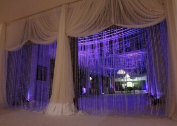 Quest Events Event Drapery Atlanta Wedding Sheer Drape Rental Beaded Curtain