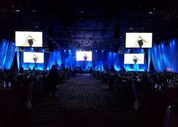 Quest Events Event Drapery Corporate Special Event Scenic Design Specialty Drape Kabuki Taco Bell FRANMAC Hotel Convention Center 1