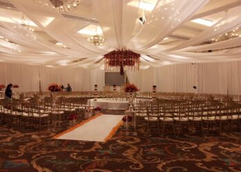 Quest Events Event Drapery White Ivory Sheer Drape Rental Ceiling Treatment Room Perimeter Waldorf Grand Ballroom
