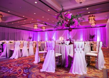 Quest Events Pipe Drape Chandelier Uplight Social Event Wedding Reception 1