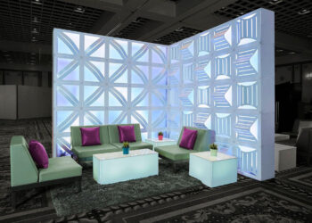 Quest Events Totally Mod Corporate Special Events Scenic Design Hotel Conference Convention Center Cocktail Hour Cut Out Style Tyles Walls