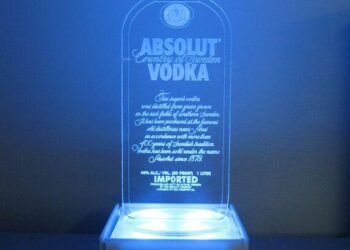 Quest Events Totally Mod Rental Solutions Signature Products Decor Other Custom Acrylic Centerpieces Absolute Vodka min