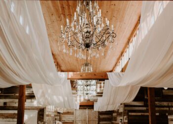Quest Events Visual Elements Special Events Rentals Wedding Ceremony Ceiling Treatment Drape Chandeliers Decor