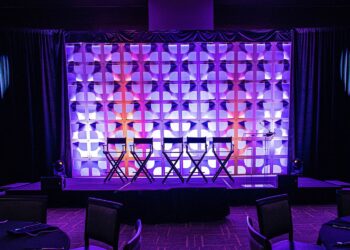 Style Tyles Stage Backdrop 3D Orlando Luncheon Rental Quest Events Illuminated Panel Bowtie