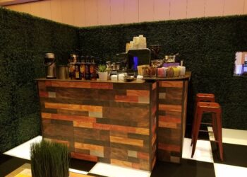 printed wood style tyles bar rental totally mod quest events