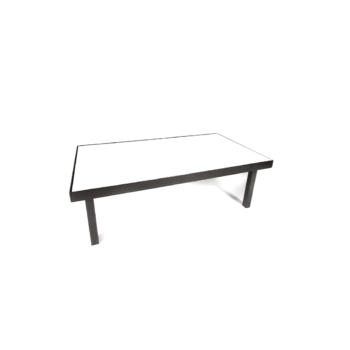 quest events conversation coffee table acrylic white finish top rental