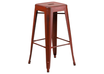 quest events furniture rental distressed stool red seating 1