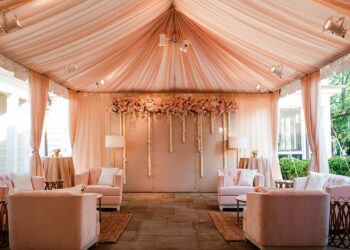 sheer blush tent ceiling drape quest events atlanta nashville specialty custom drapery