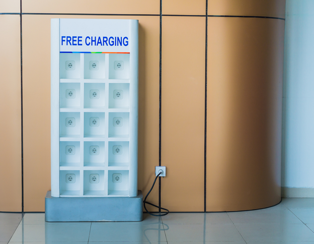 Free phone charging station